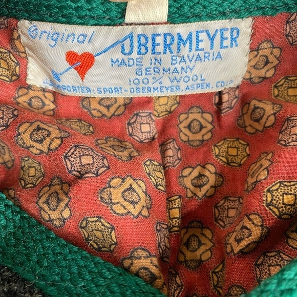 Vintage Obermeyer Grey Wool Jacket Made in Bavaria Sz 42 - Picture 6 of 7